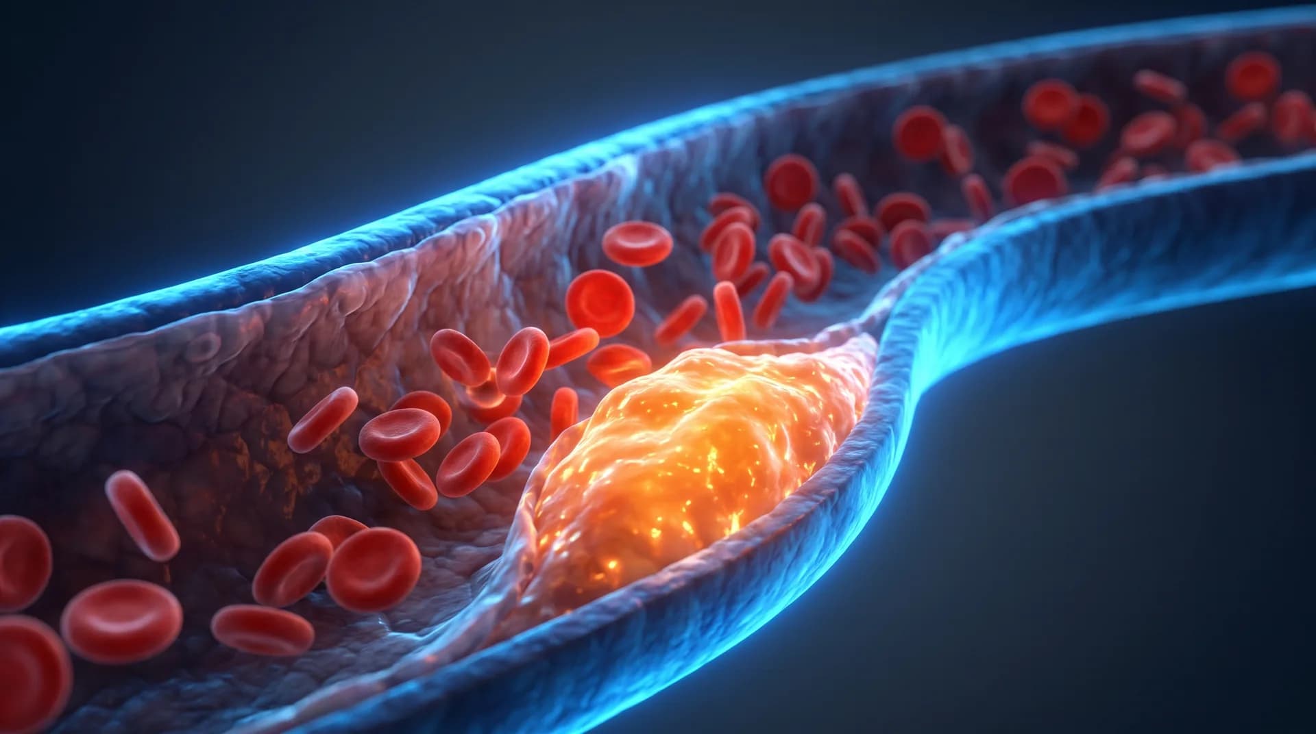 Soft plaque inside a coronary artery